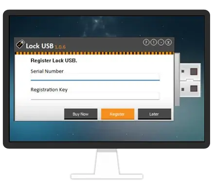 Lock USB Monitor Display